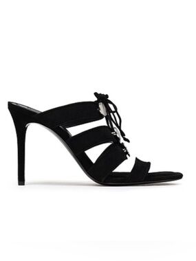 Alexander Wang Black Suede Heels Sandals EU Size 38 1/2